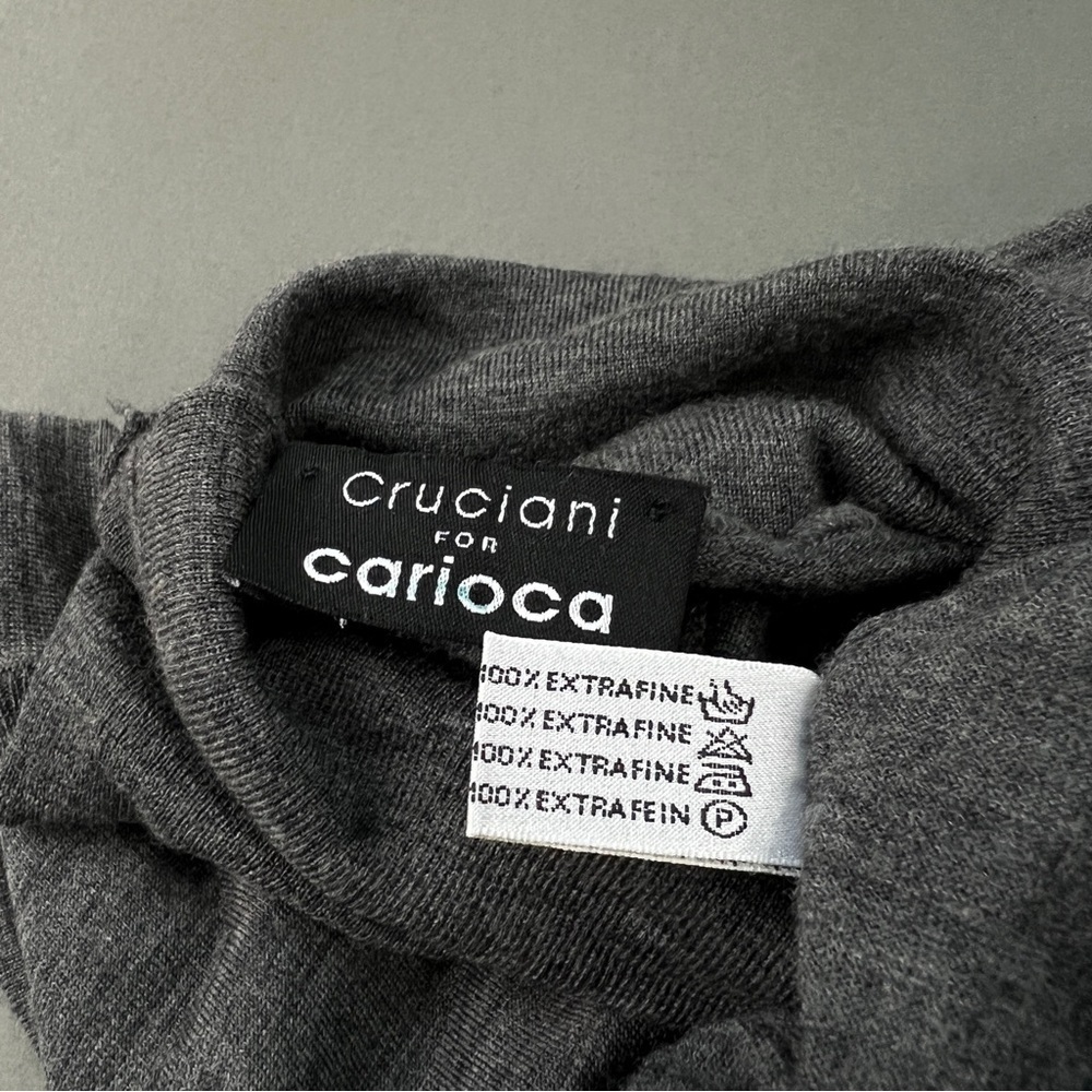 Cruciani for Carioca Extra Fine Wool Turtleneck Made in Italy - Picture 8 of 8